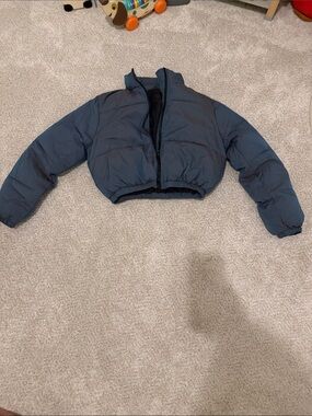12th Tribe puffer coat - Navy Blue